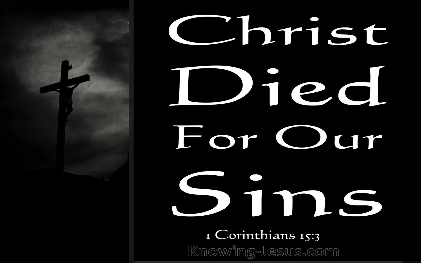 1 Corinthians 15:3 Christ Died For Our Sins (black)